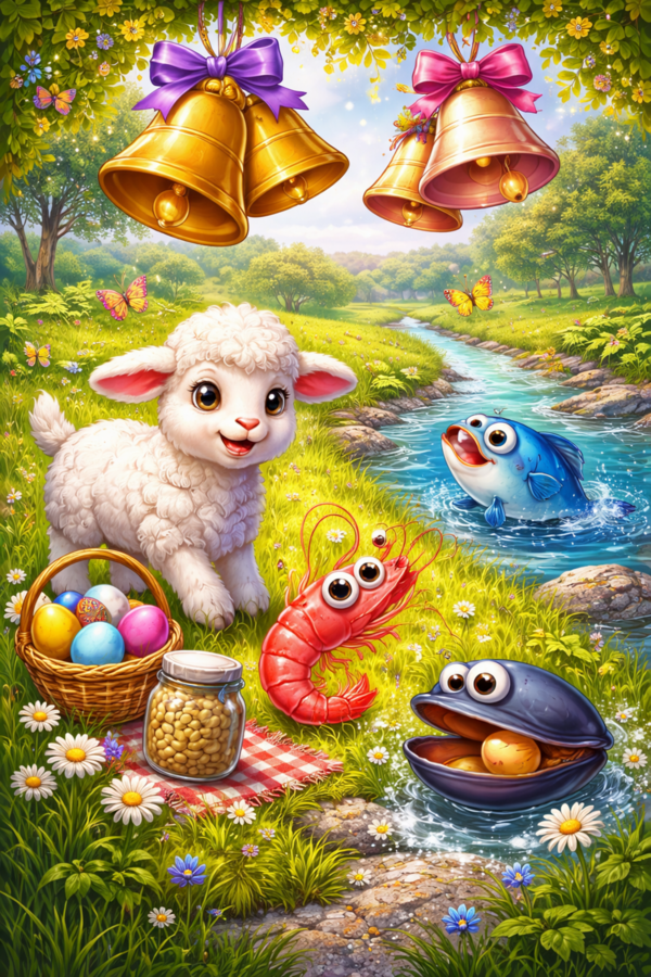 Cloches poisson et crustacés